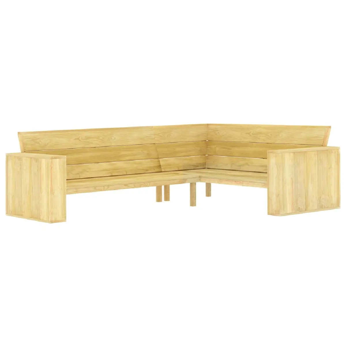 Banc d'angle jardin Pin 239 cm