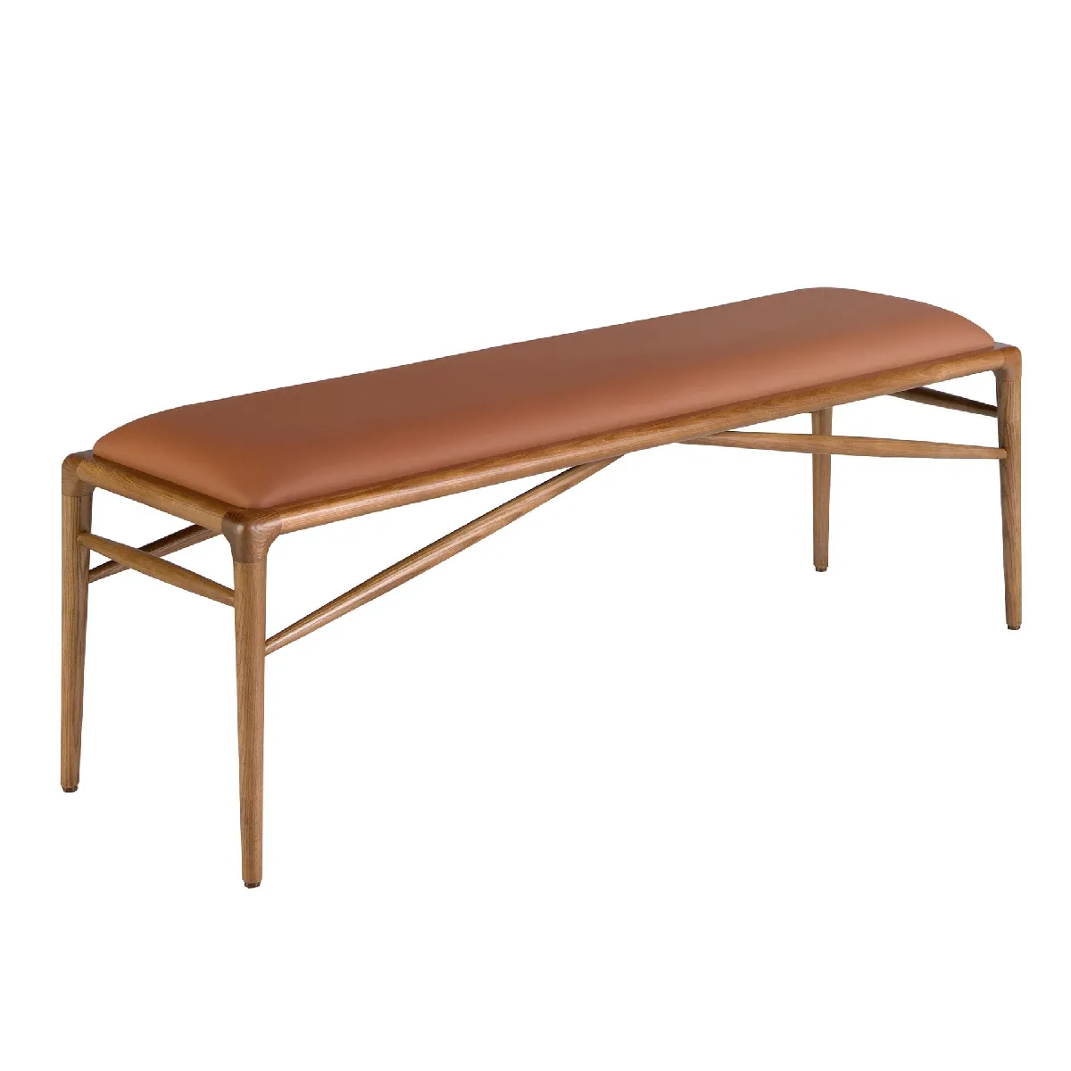 Tabouret en similicuir marron