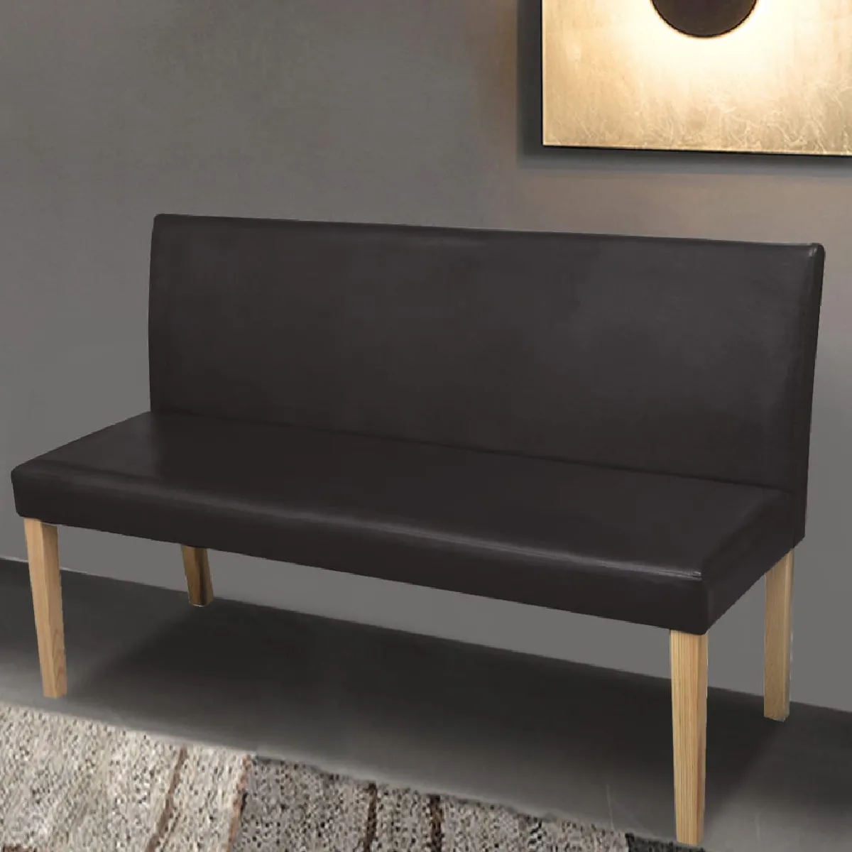 Vidaxl Marron Banc Foncé - Similicuir