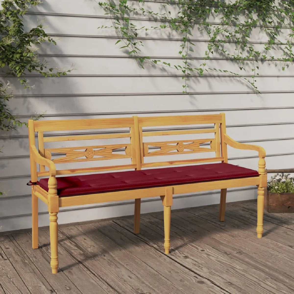 VIDAXL vidaXL Banc Batavia 150 cm en bois de teck - vue 2