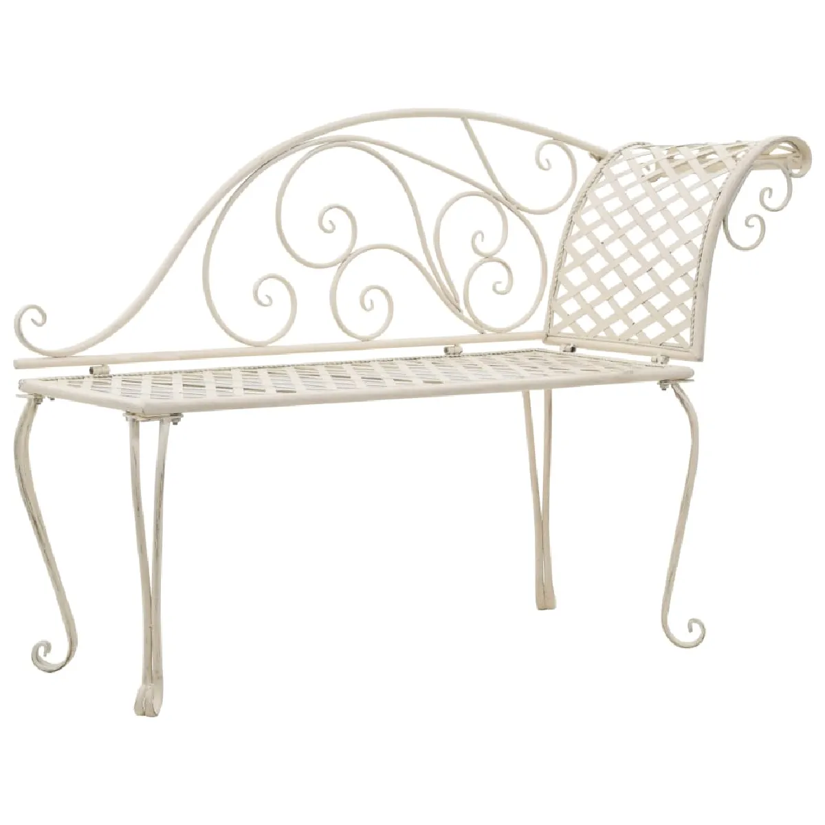 vidaXL Chaise longue jardin métal 128 cm