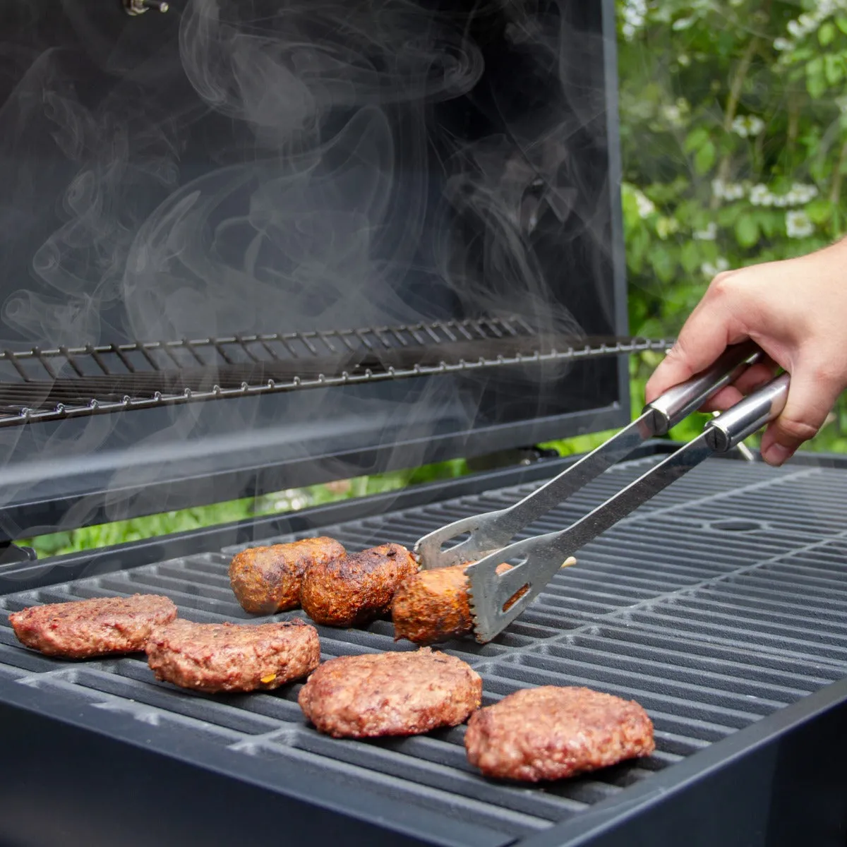 BBQ Collection - Fumoir Barbecue Charbon Grande Taille 104x58x114cm - Avec Cheminée Réglable