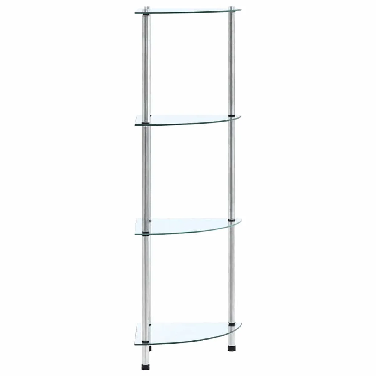 VIDAXL - Bibliothèque - 4 Niveaux - Verre Trempé - 30x30x100 cm - Image 2