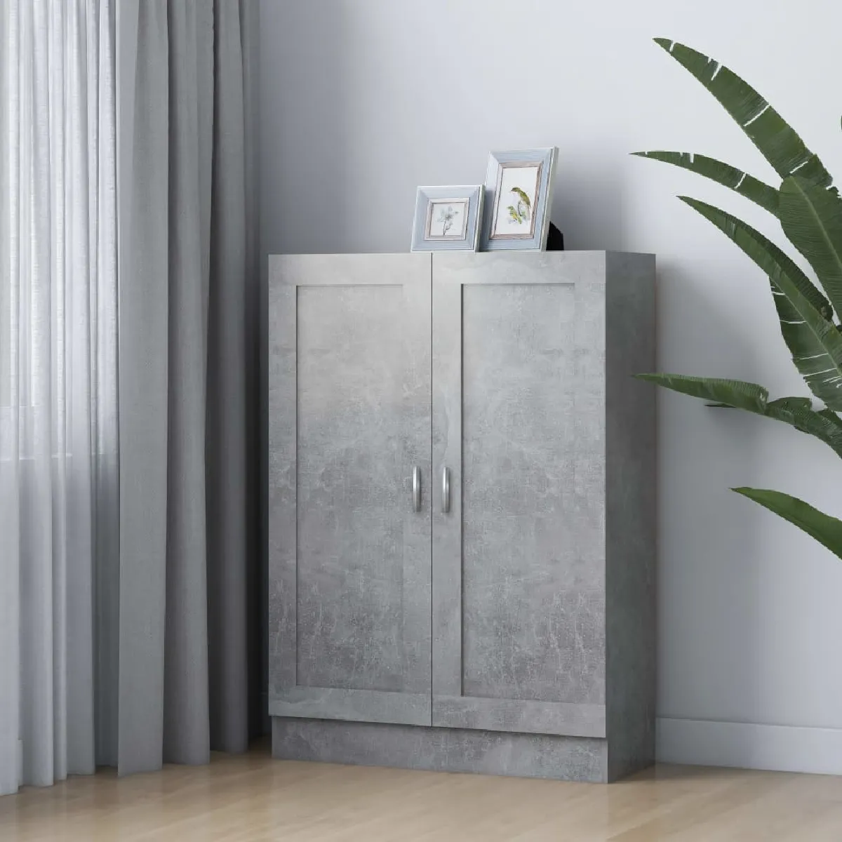 Vidaxl Bibliothèque Gris Béton 82,5x30,5x115 cm