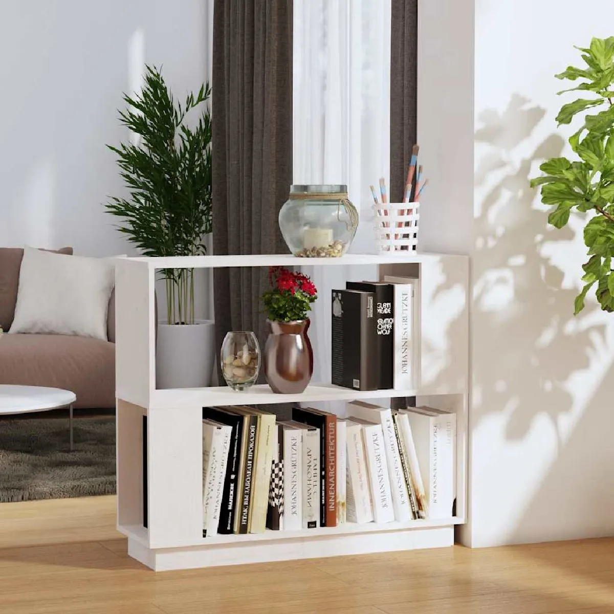 Vidaxl Blanc Bibliothèque/Séparateur
