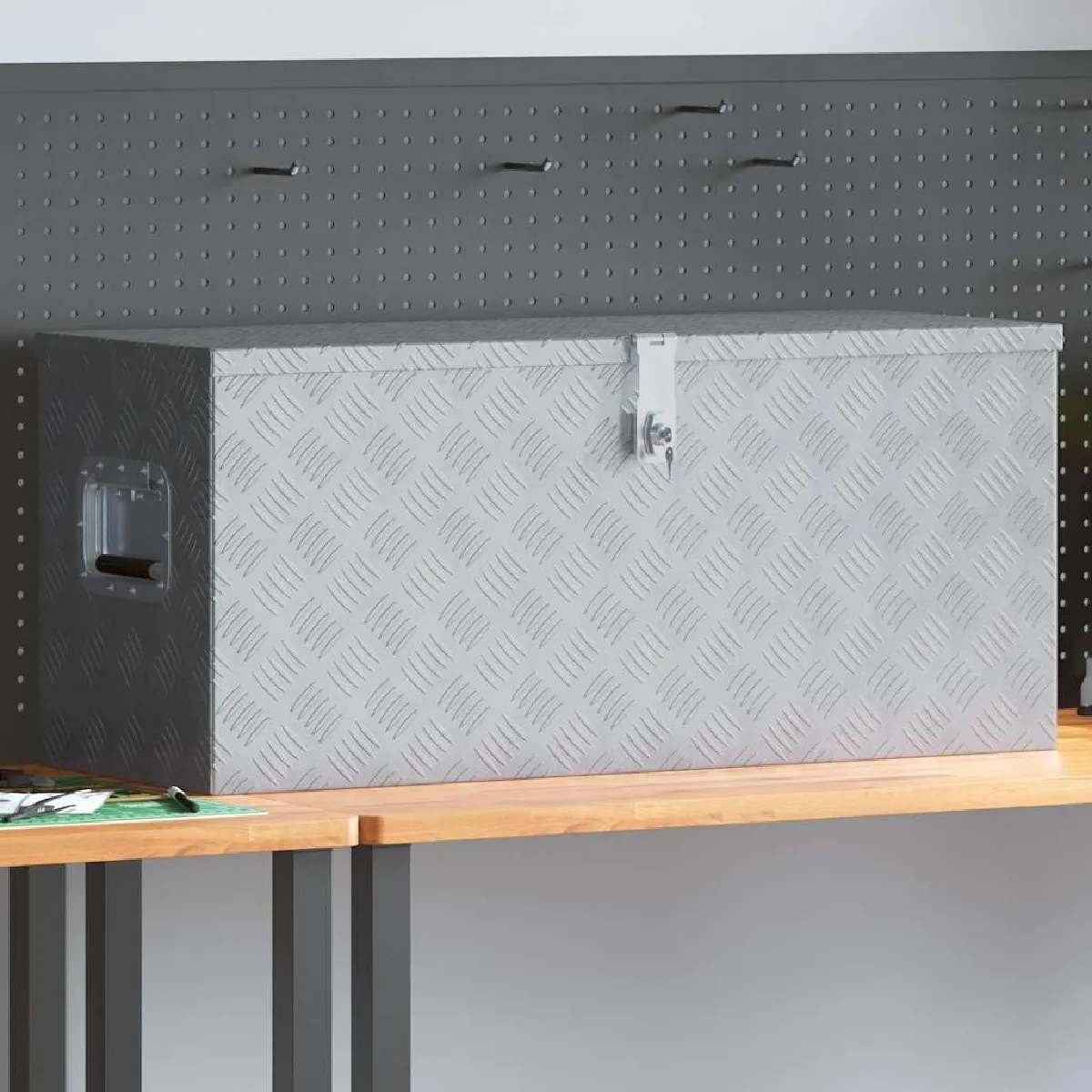 vidaXL Boîte en aluminium 90 5x35x40 cm - vue 2