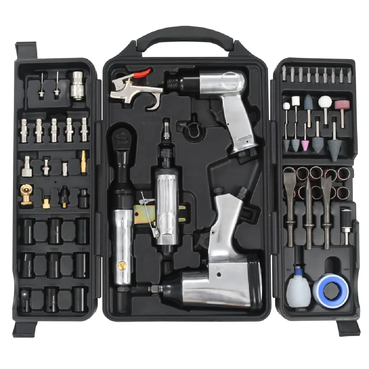 Kit d'outils pneumatiques vidaXL 70 pcs Acier Plastique Visser - vue 2