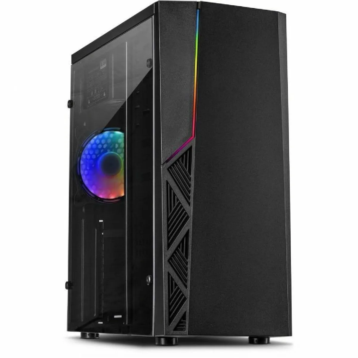 Non Communiqué Noir Boîtier Inter-Tech Inter-Tech B-02 Rgb-Boîtier Tour Pour Une Puissance Et Un Style Optimaux - Image 2
