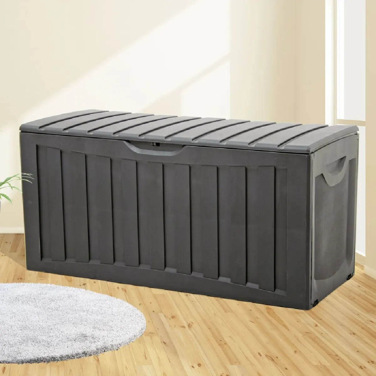 Vidaxl Boîte de rangement - Noir - 340L
