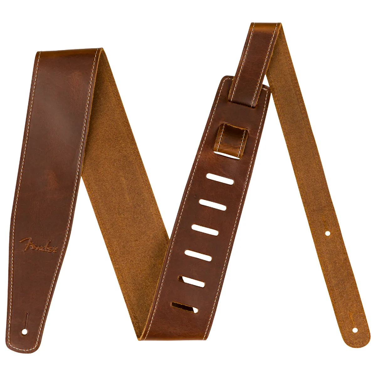 Fender Broken-In Leather Strap - Fauve