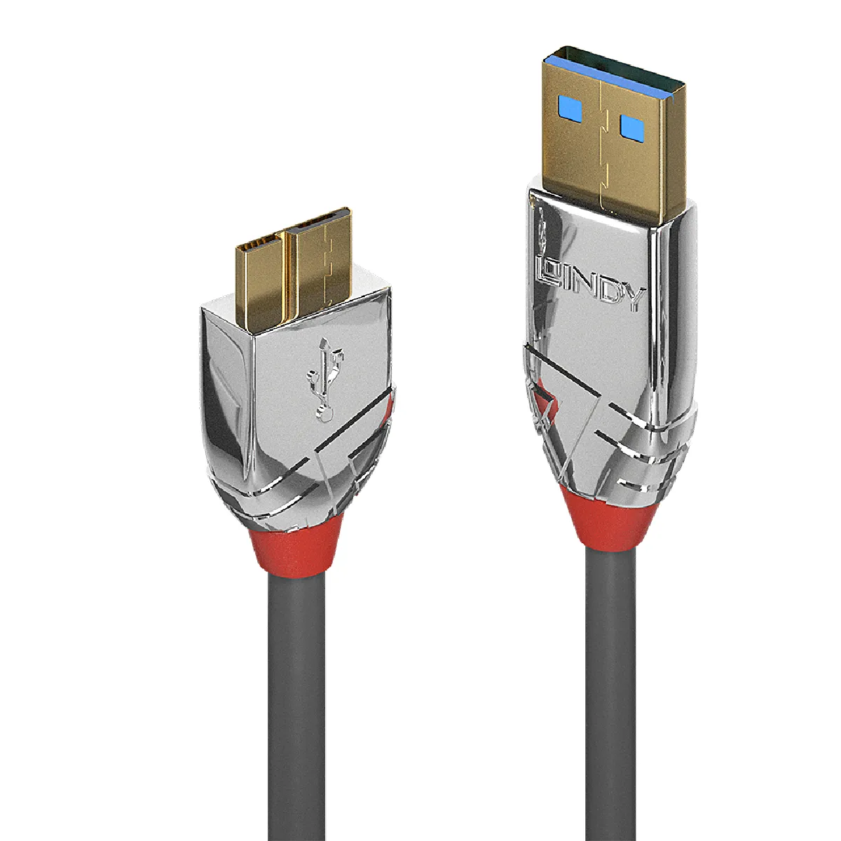 Lindy - Câble USB 3.0 - USB A vers Micro-USB B - 3 m - Gris - Image 2