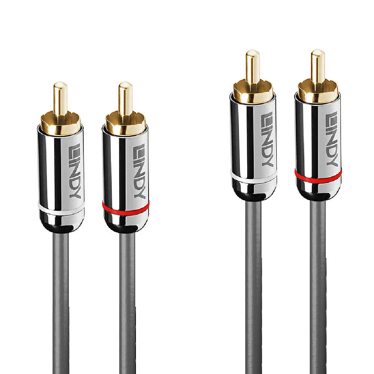 Lindy Câble De Raccordement 35346 Rca Audio [2X Cinch-Rca Mâle - 2X Cinch-Rca Mâle] 2 M Anthracite - Image 3