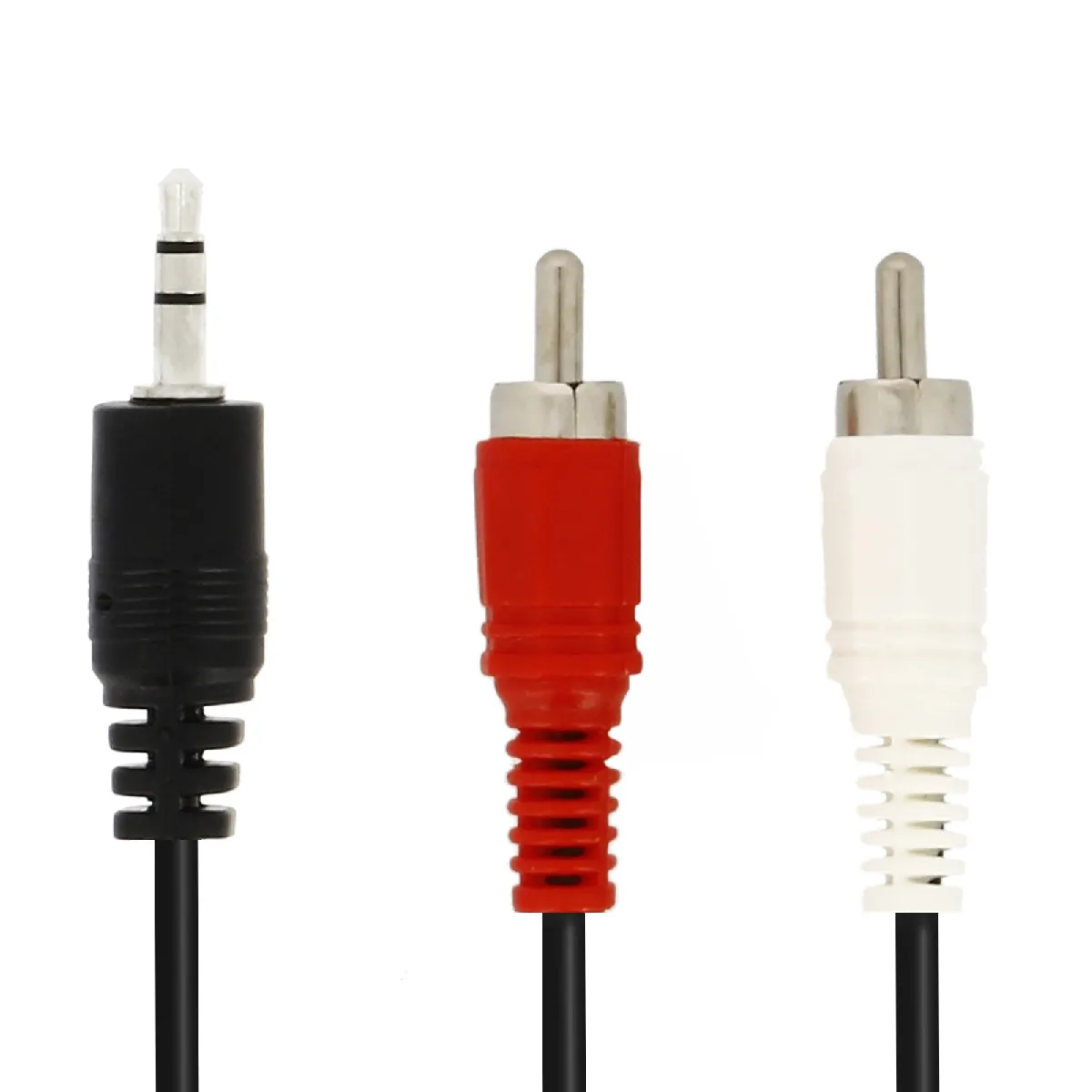 Avizar Noir Câble Jack 3.5Mm Vers Rca Stéréo Adaptateur Audio Amplification Smartphone