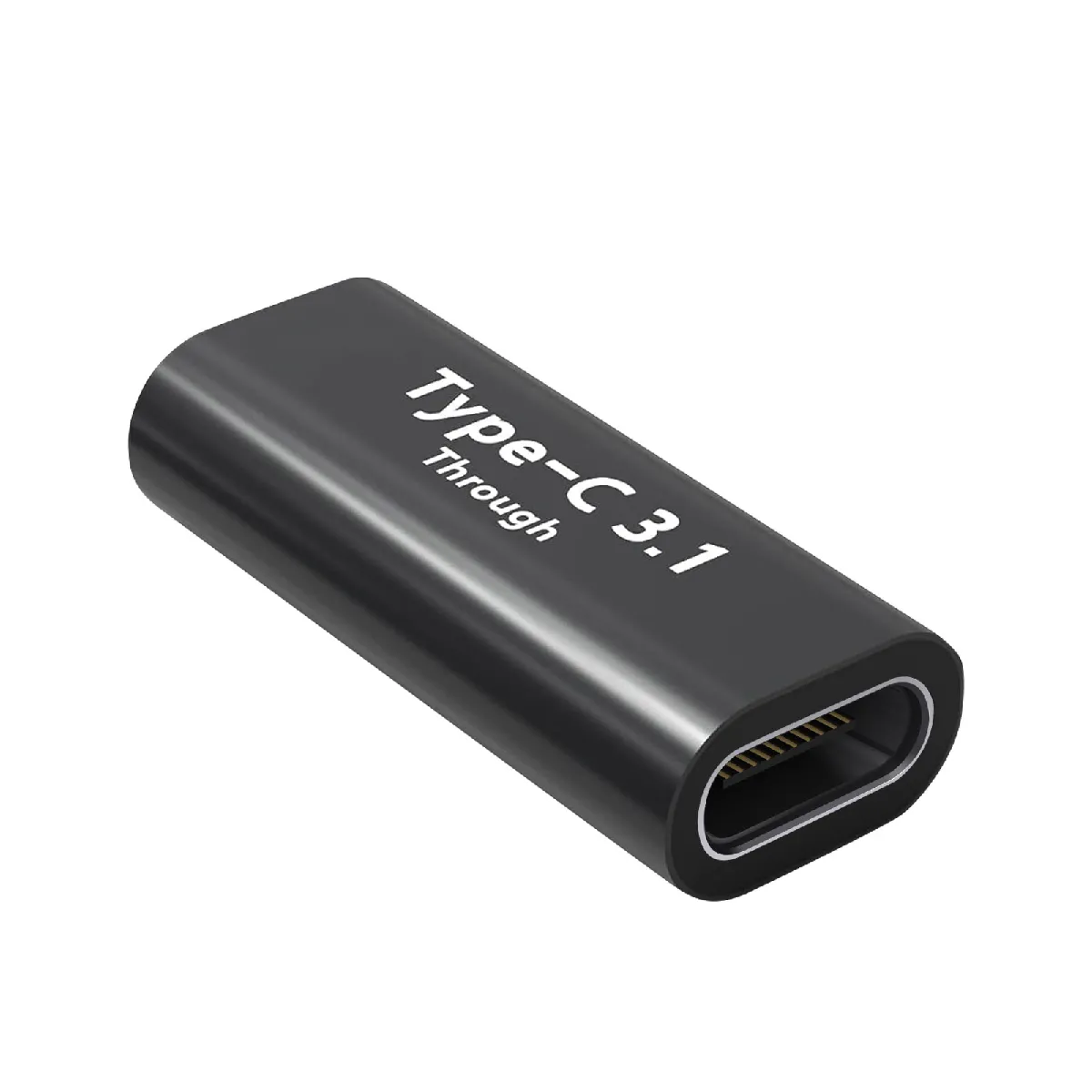Avizar Noir Adaptateur Rallonge Usb-C Femelle Vers Usb-C Femelle Design Compact