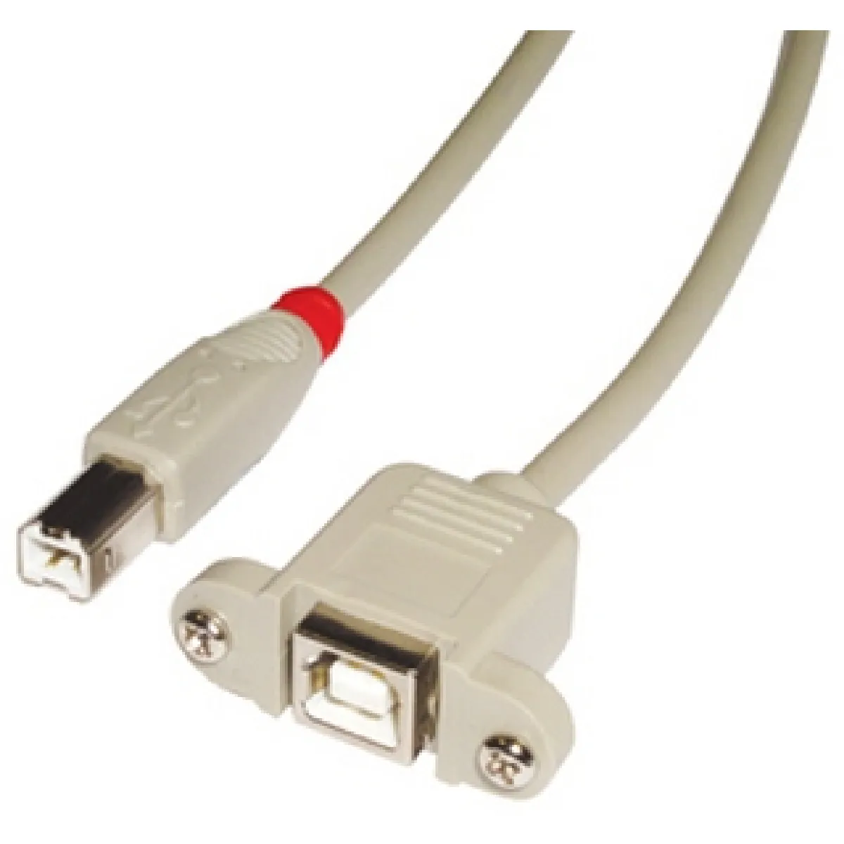 Lindy - Rallonge USB 2.0 Type B - Mâle vers Femelle - 1 m - Gris clair - Image 3