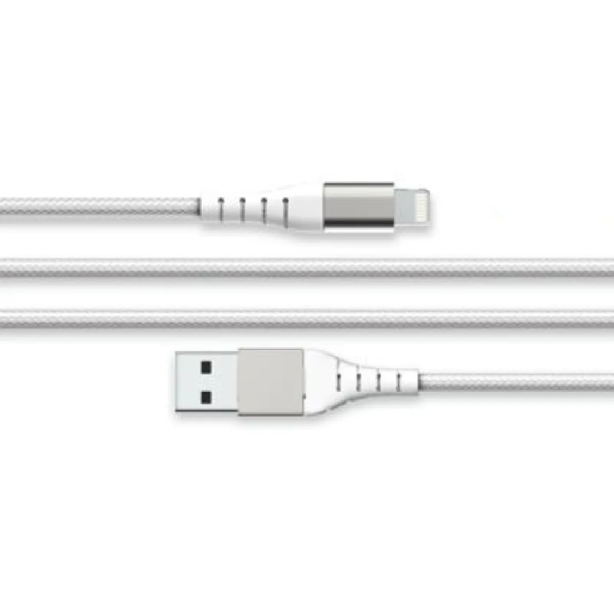 Force Blanc Power Câble Renforcé Usb A/Lightning 3M - 2.4A