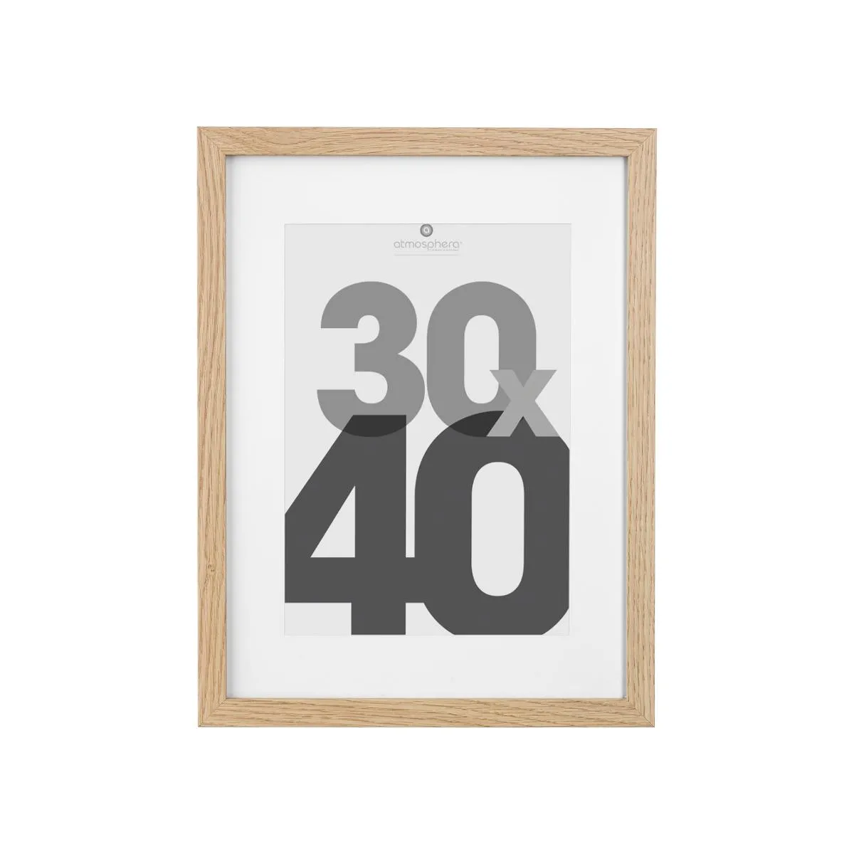 Paris Prix Beige, Beige Atmosphera Créateur D'intérieur - Cadre Photo Bois "Eva" 30X40cm Naturel - Image 3