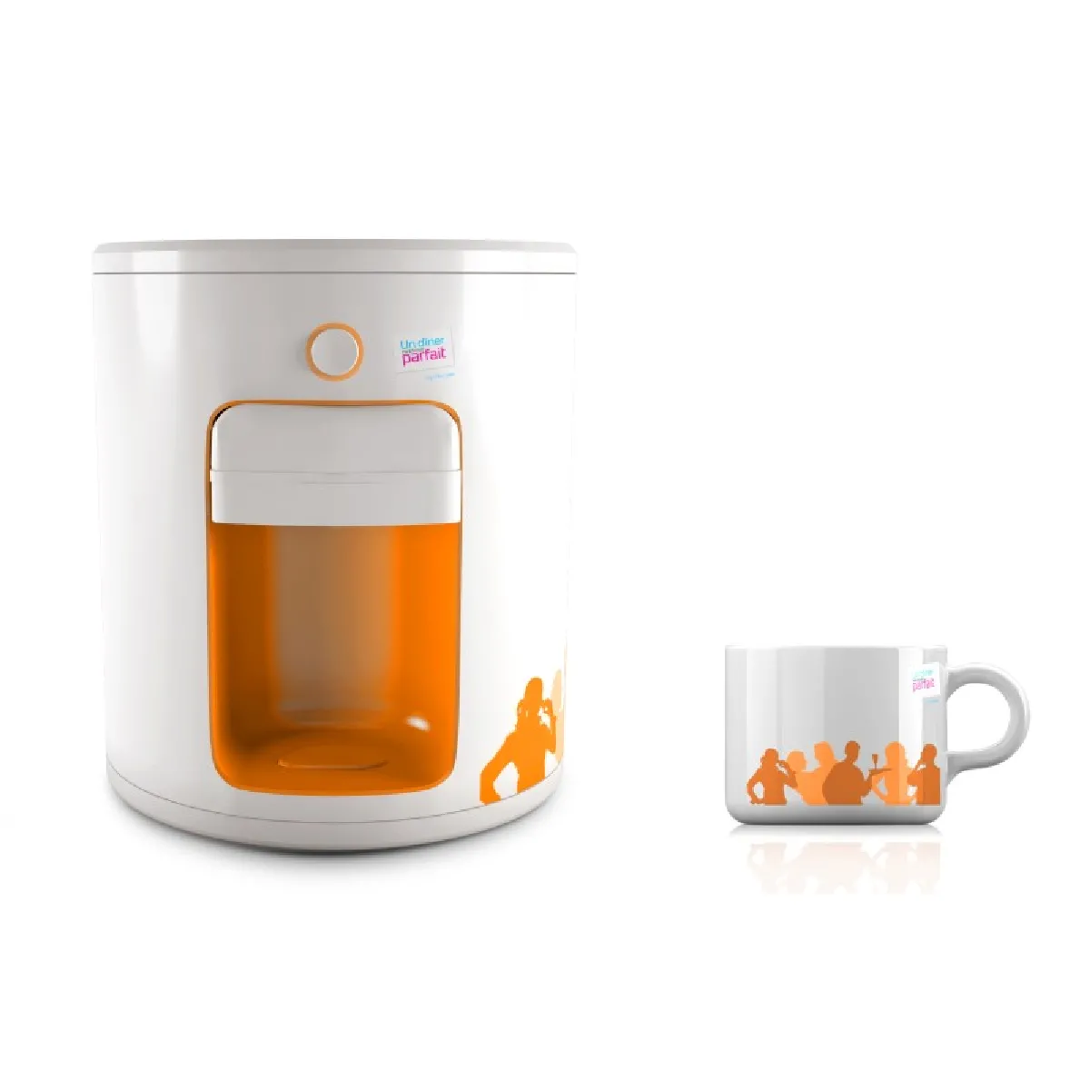 HARPER  Machine A Expresso Et The Ud888 - Blanc Et Orange
