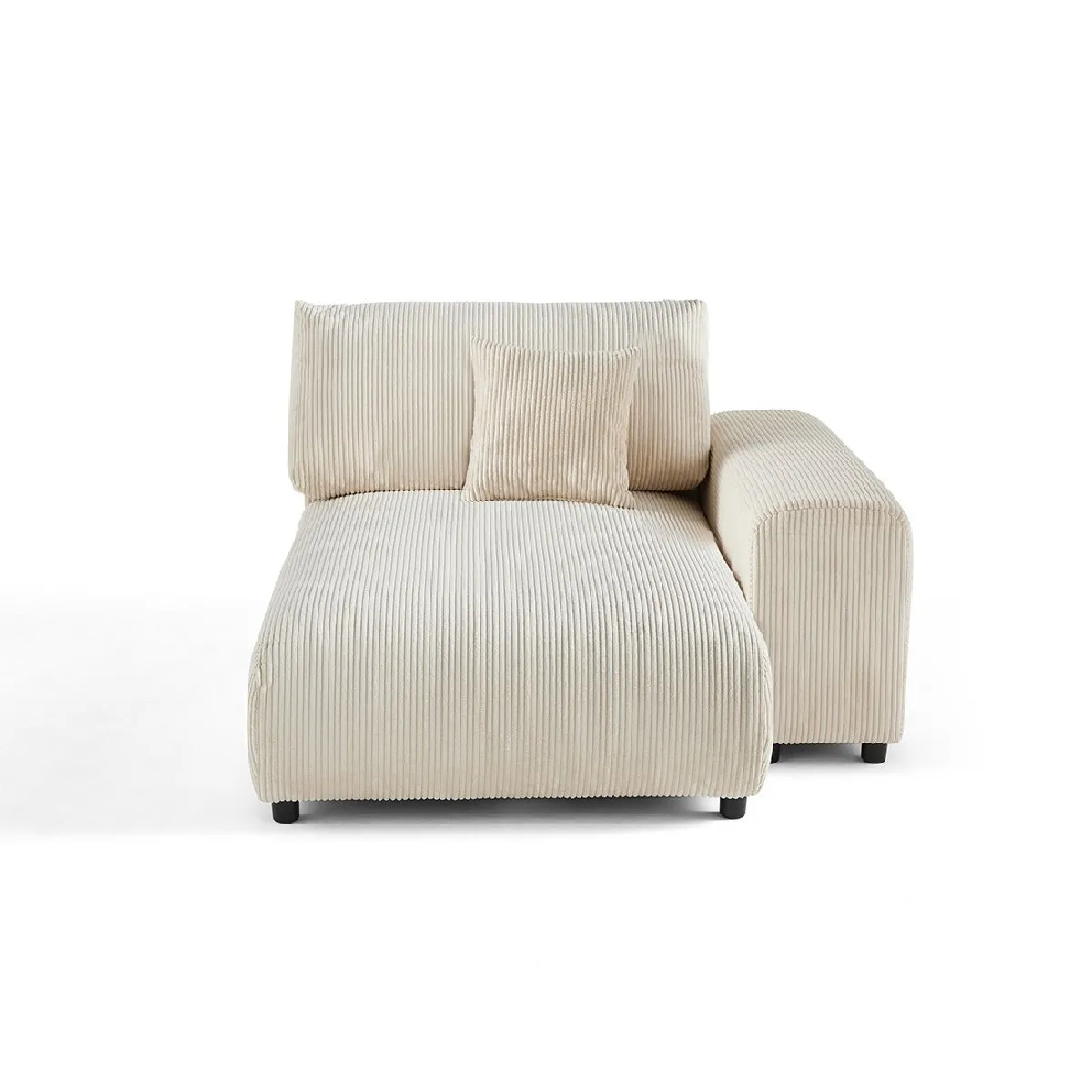 Lisa design Garance canapé méridienne - Beige Lisa design Garance canapé méridienne - Beige