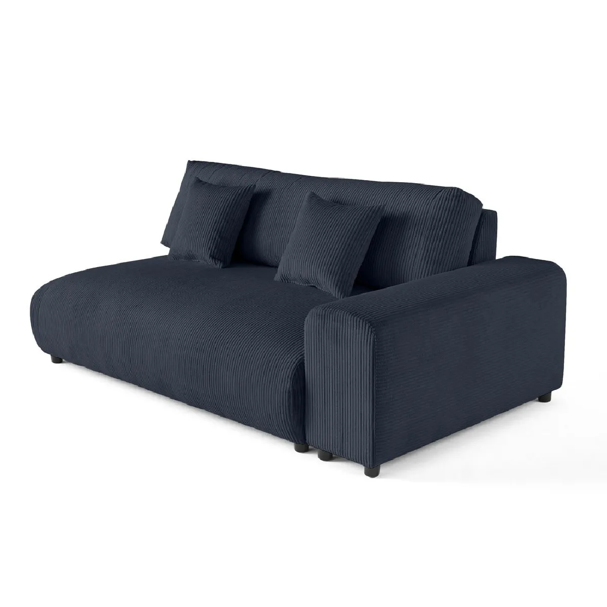 Lisa Design Bleu Canapé Droit Garance - Foncé