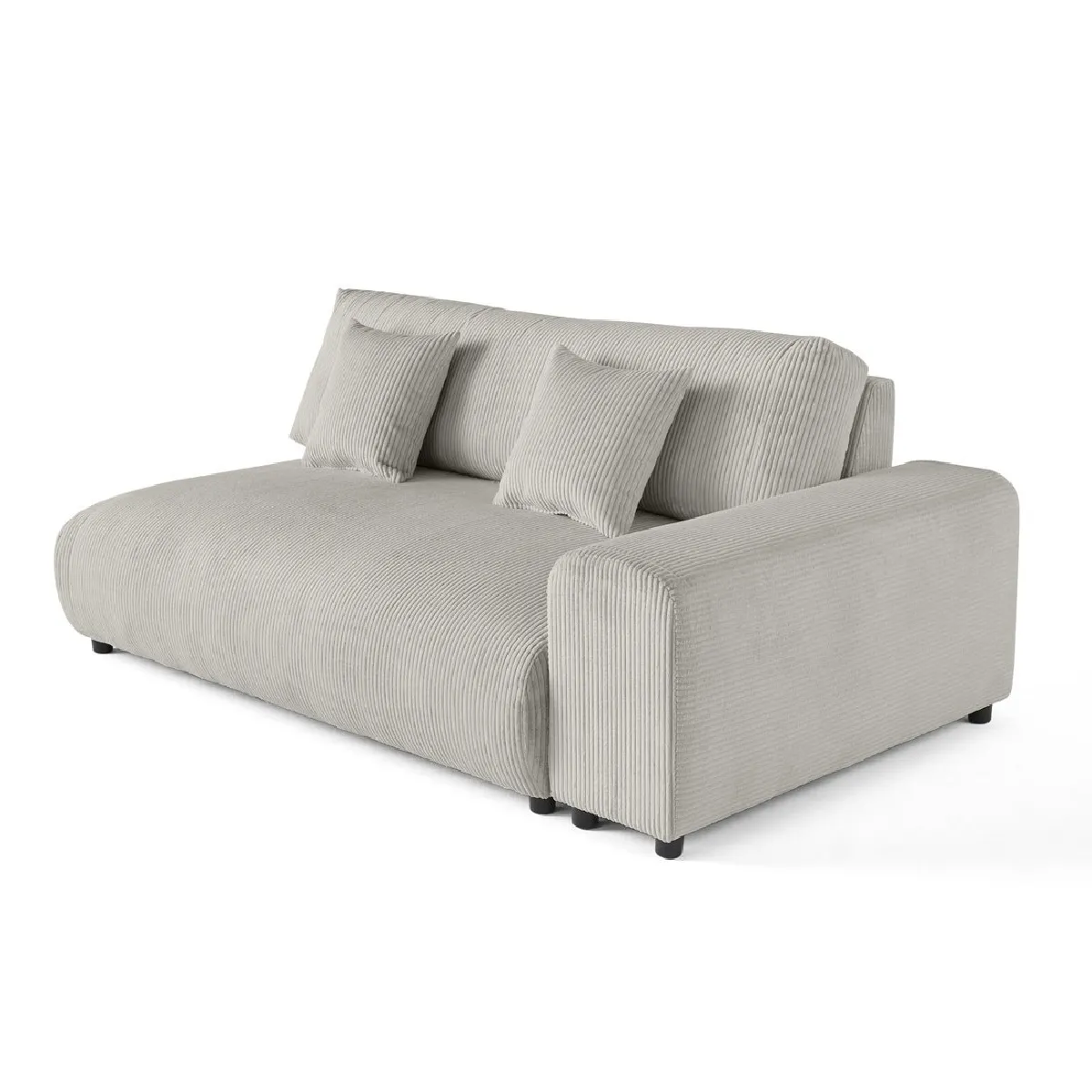 Lisa Design Gris/Clair Canapé Droit Garance
