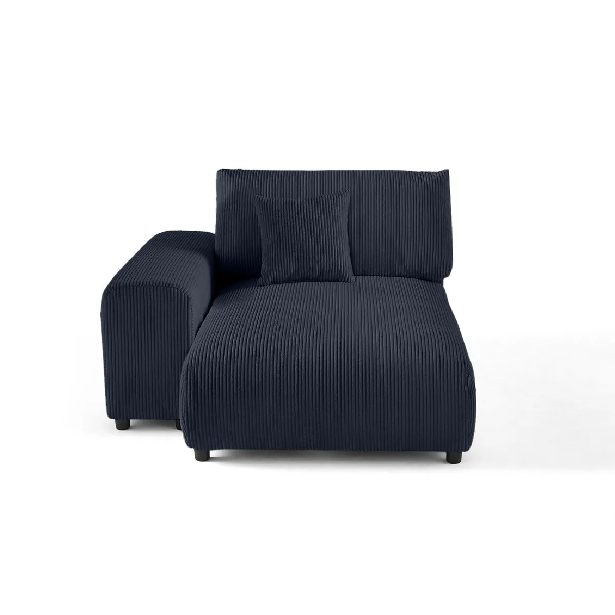 Lisa design module canapé méridienne gauche - Bleu marine Lisa design module canapé méridienne gauche - Bleu marine