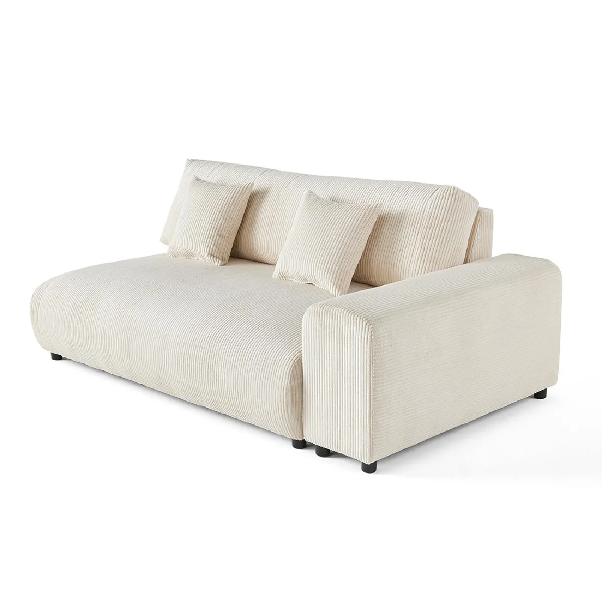 Lisa Design Beige Canapé Droit 3 Places