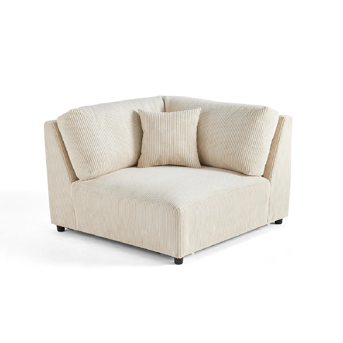 Non Communiqué Beige Garance - Module D'assise D'angle Réversible - En Velours Côtelé - Image 3