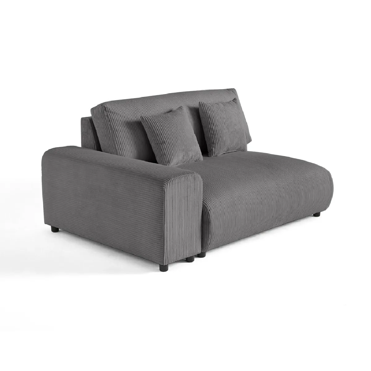 Lisa Design Gris Canapé Garance 2 Places - Foncé