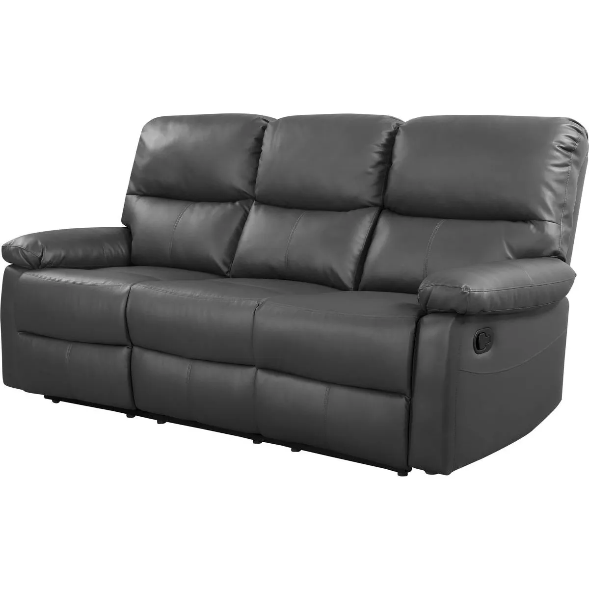 Canapé relax [ ]Lincoln[ ] - 197 x 89 x 103 cm - 3 places - Gris