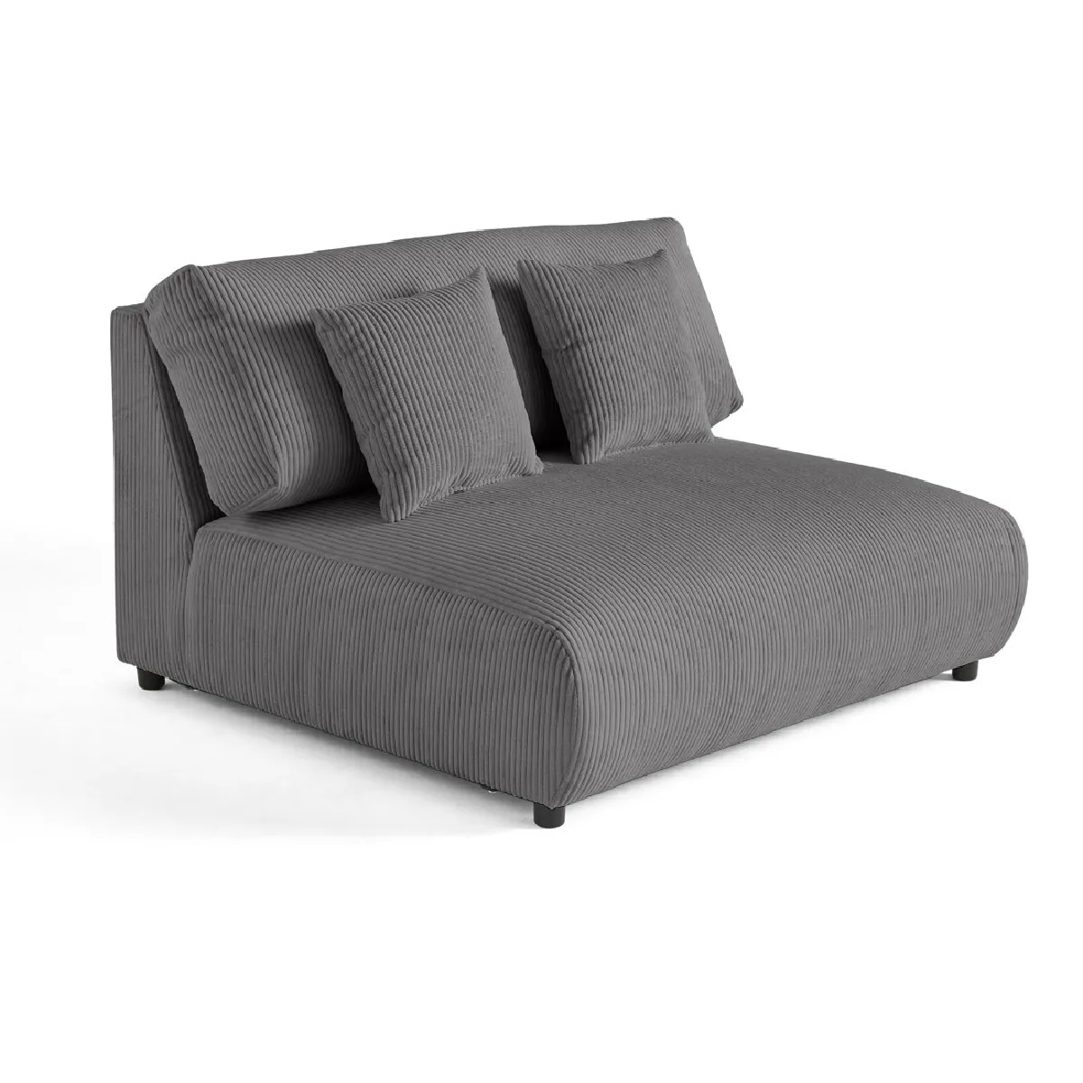 Lisa Design Gris Canapé 2 Places Garance - Foncé