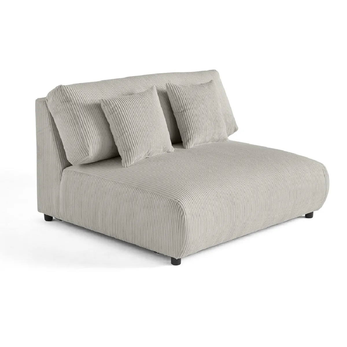 Lisa Design Gris/Clair Module Canapé Modulable 2 Places