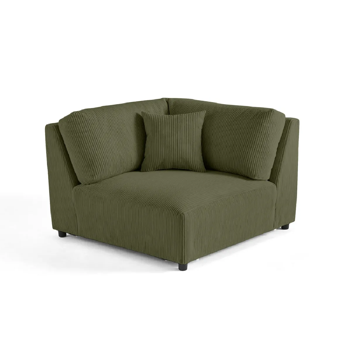 Non Communiqué Vert Garance - Module D'assise D'angle Réversible - En Velours Côtelé - Image 2