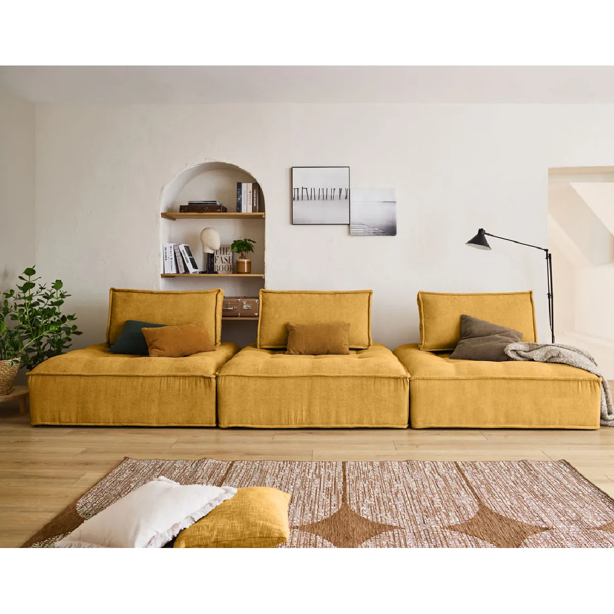 Lisa design Marisol canapé modulable 3 pl - Jaune Lisa design Marisol canapé modulable 3 pl - Jaune