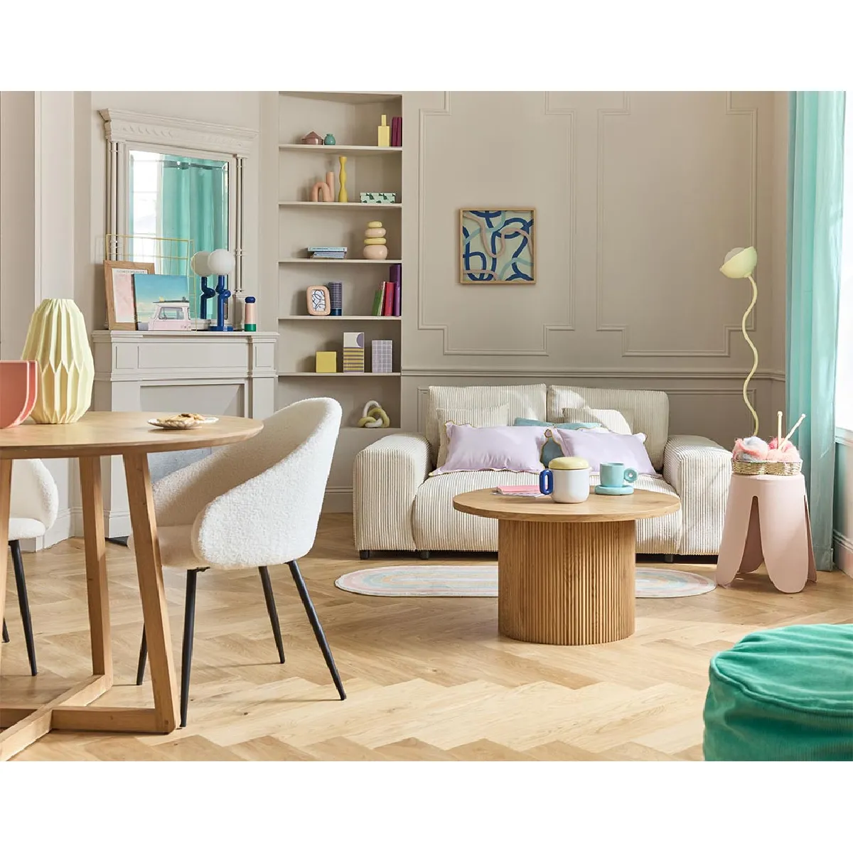 Lisa Design Beige Canapé Garance 2 Places