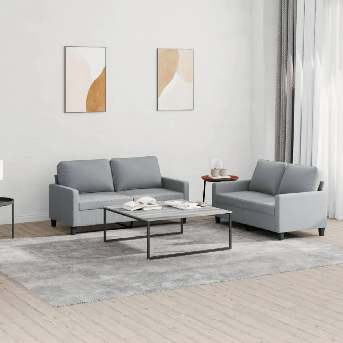 vidaXL Ensemble de canapés 2 pcs avec coussins
