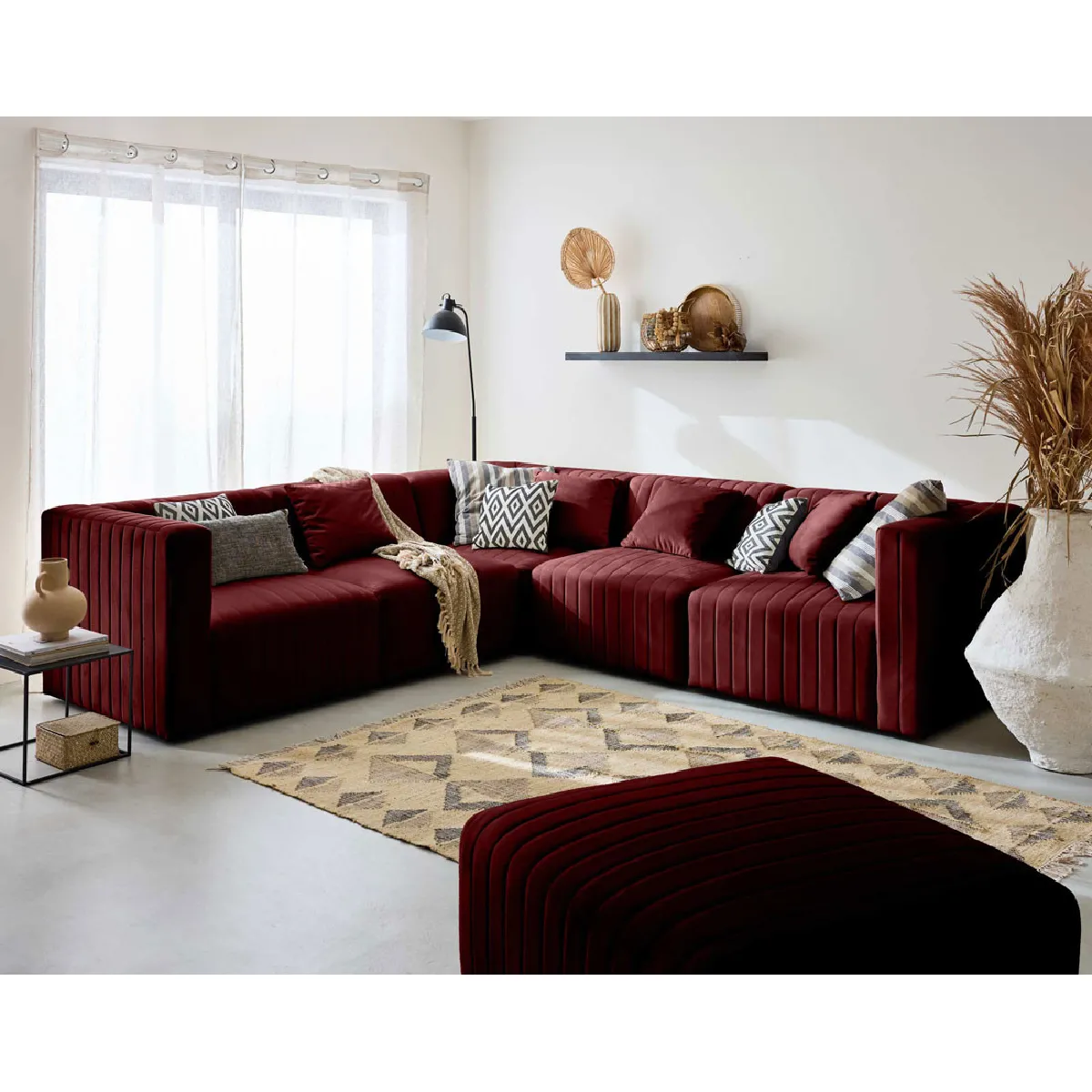Lisa design canapé modulable Nova - Rouge Lisa design canapé modulable Nova - Rouge