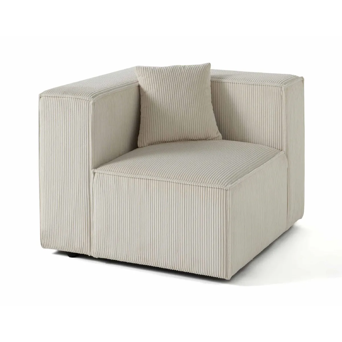 Lisa Design Beige Module Assise Gauche Canapé Modulable