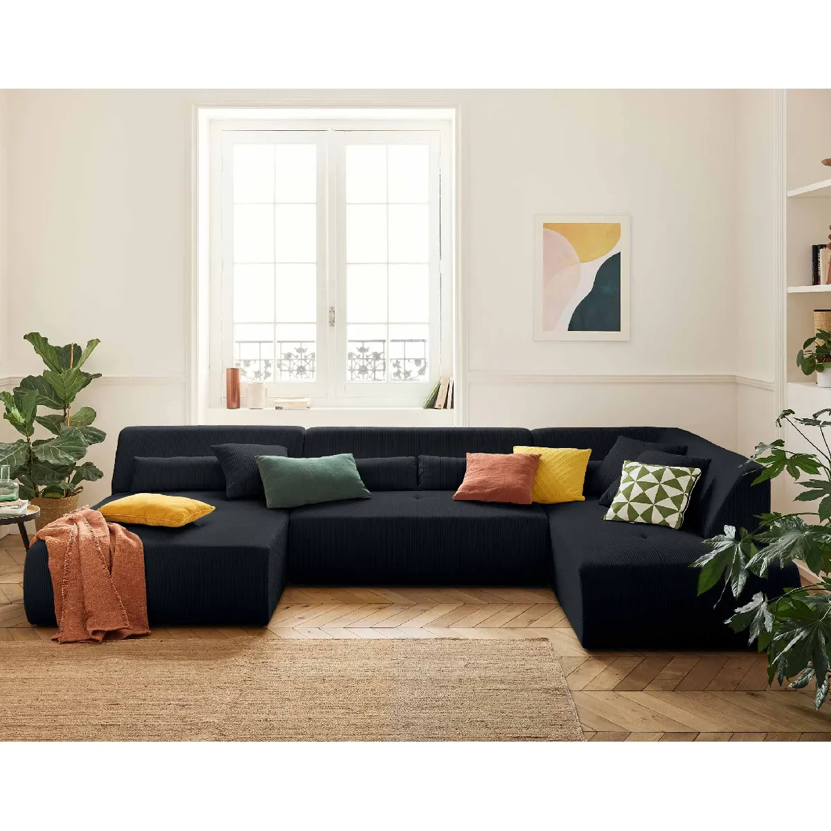 Lisa Design Onyx/Noir Canapé Panoramique