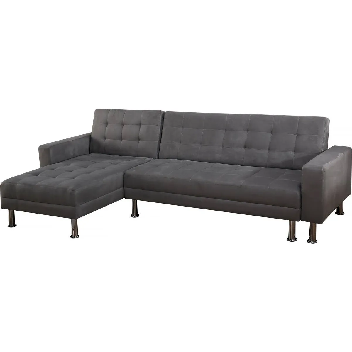 Canapé d'angle convertible et réversible [ ]Theo[ ]- 4 places - Gris