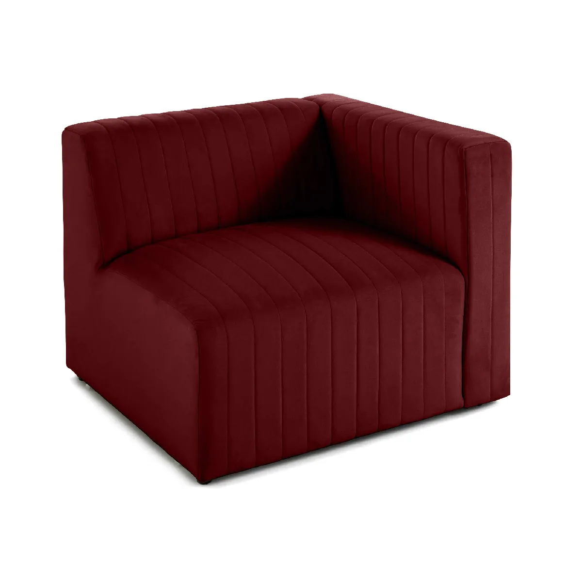 Bestmobilier Rouge Nova - Module D'assise Droit - En Velours - Image 3