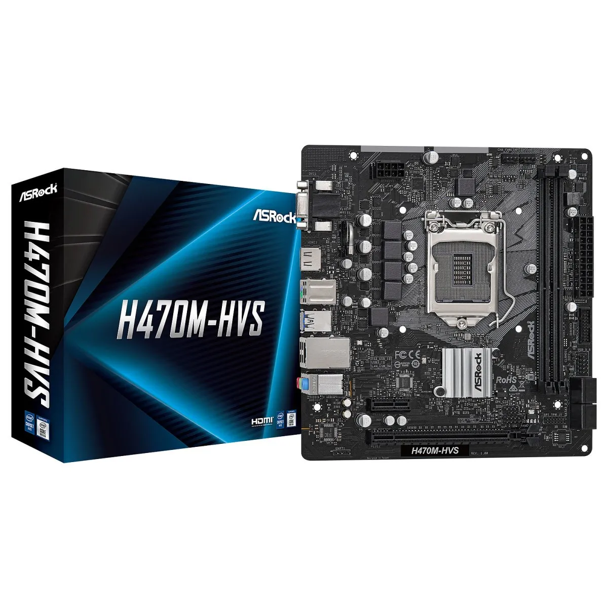 ASROCK  H470M-HVS Intel H470 LGA 1200 micro ATX