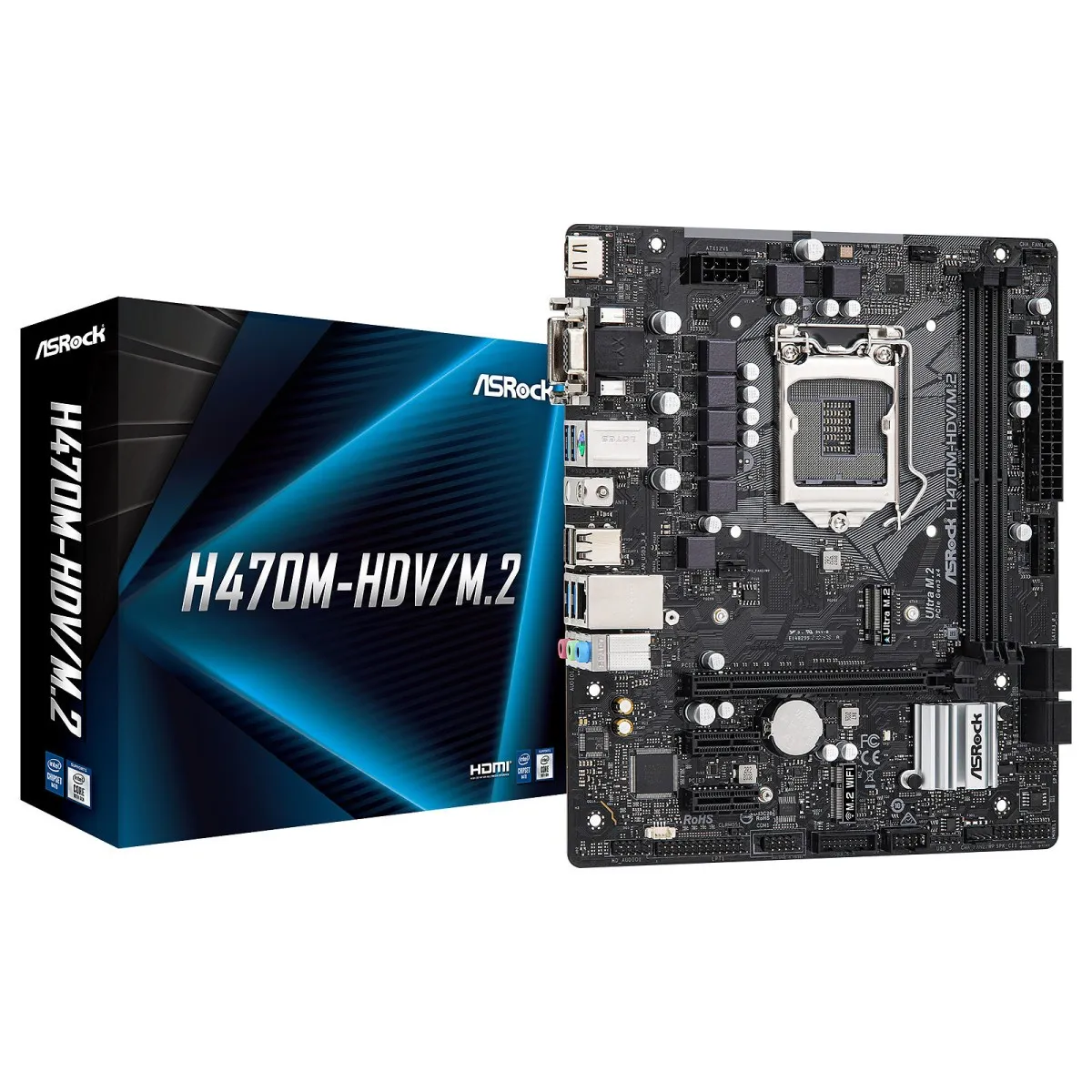 ASROCK MB  Intel 1200 H470M-HDV/M.2