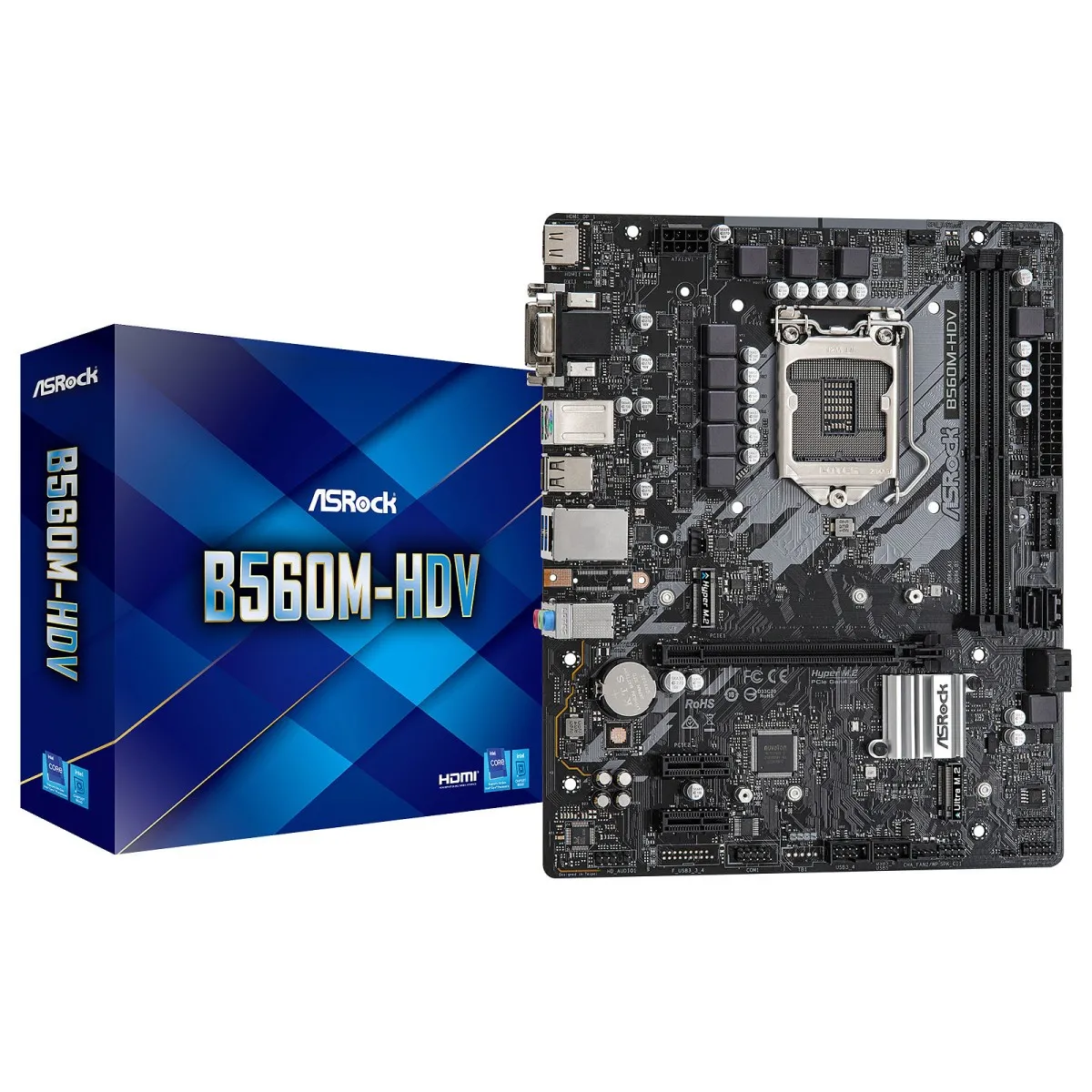 ASROCK  Carte M&egrave;re B560m-hdv One Size Black / Silver