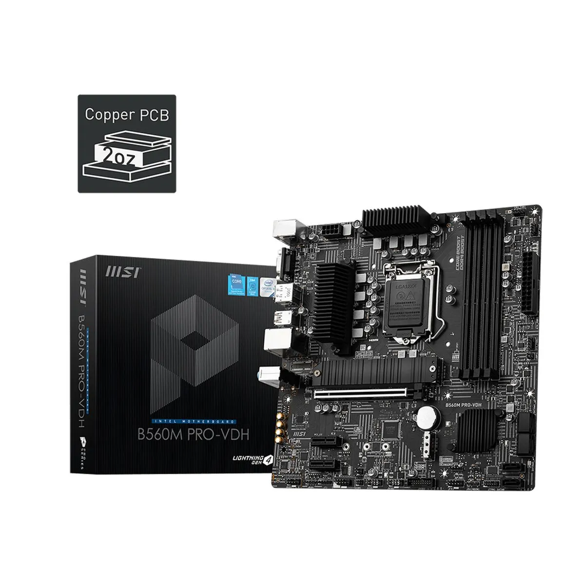 MSI Carte m&egrave;re  B560M PRO-VDH - B560/LGA1200/mATX 