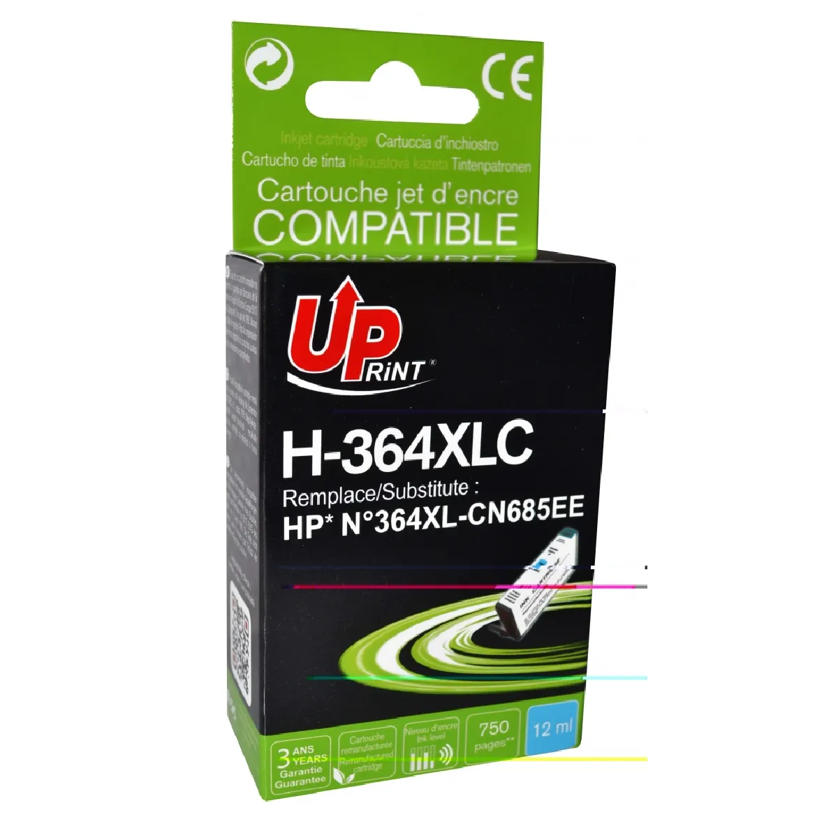 UPRINT  Cartouche d'encre 364XL compatible HP - Cyan