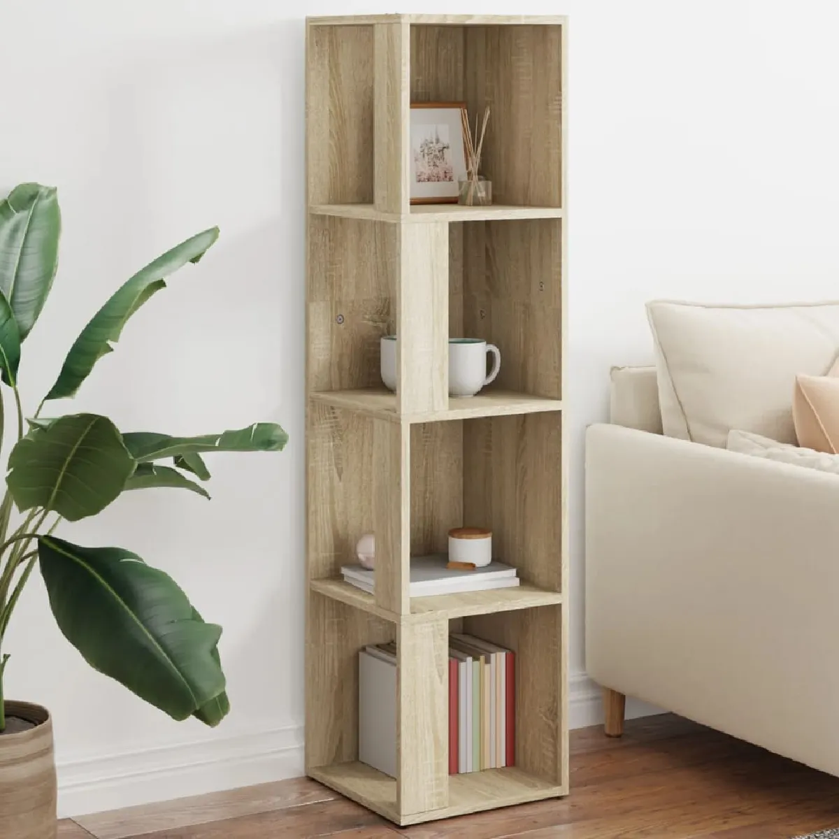 vidaXL Armoire d'angle Chêne sonoma