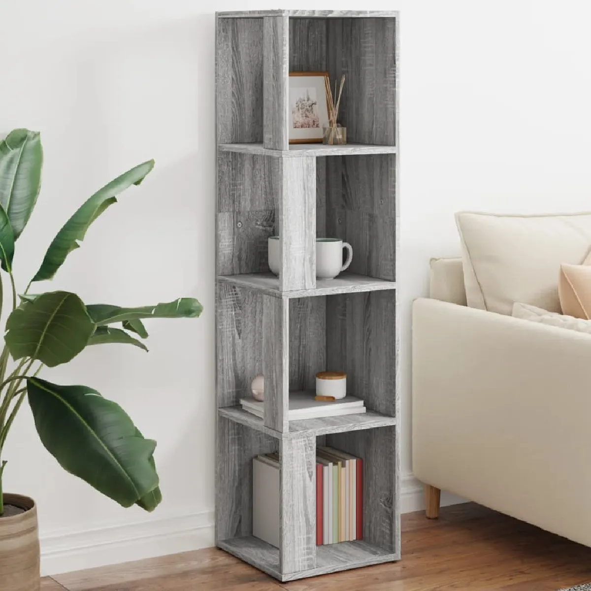 vidaXL Armoire d'angle Sonoma Gris