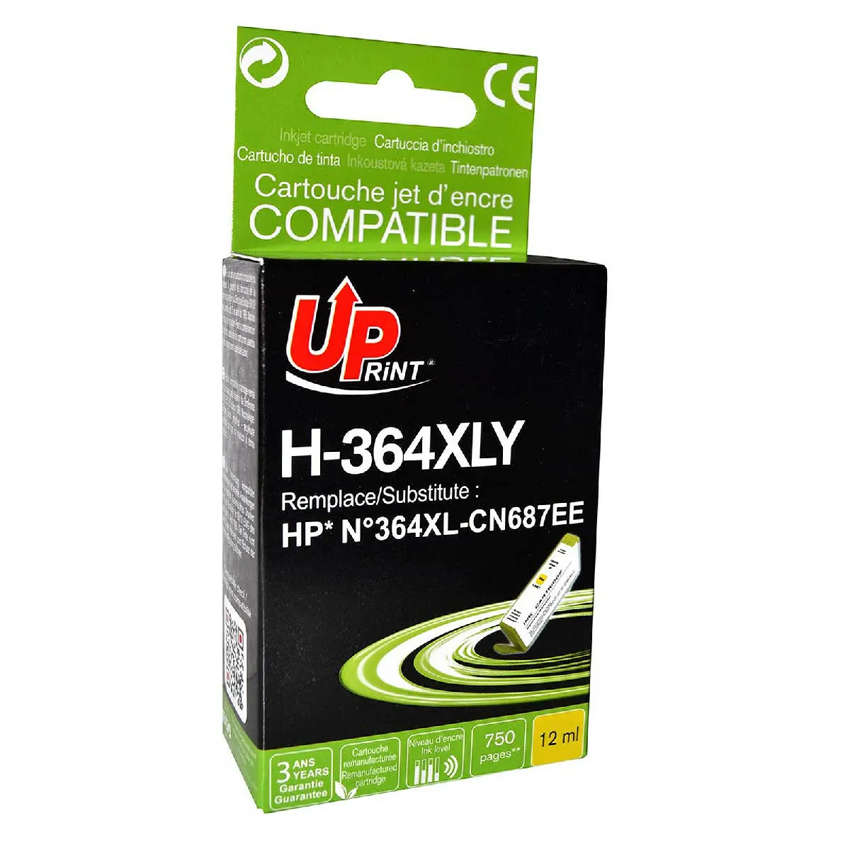 UPRINT  Cartouche encre compatible HP 364 XL - Jaune