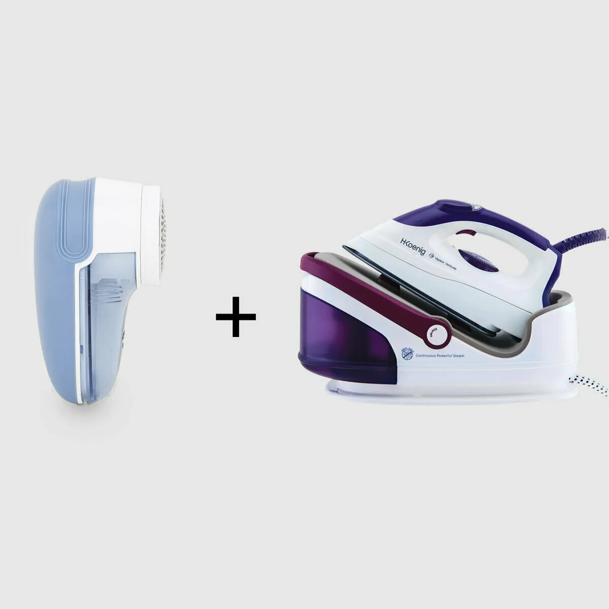 H.KOENIG  LUCY60+VIX9 - Rasoir anti-bouloches et centrale vapeur 